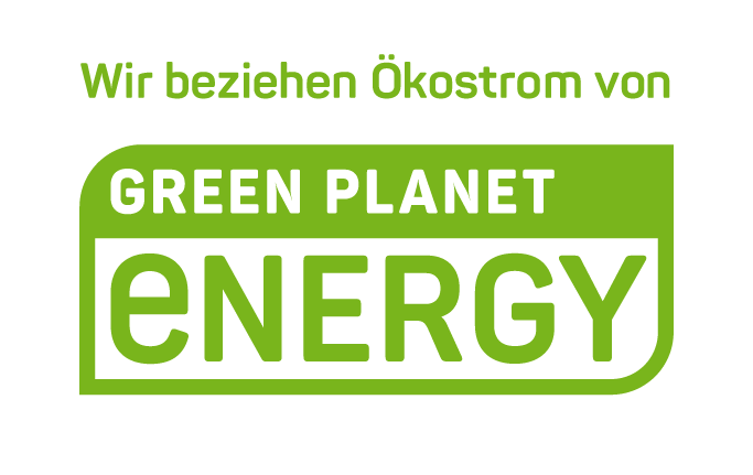 Wir arbeiten mit Ökostrom von Greenpeace energy